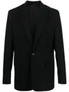 Modes Garments Peak-lapels Single-breasted Blazer In Black