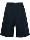 Modes Garments Poplin Bermuda Shorts In Blue