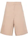 Modes Garments Poplin Bermuda Shorts In Neutrals