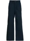 Modes Garments Poplin Straight-leg Trousers In Blue