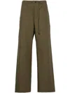 Modes Garments Poplin Straight-leg Trousers In Green