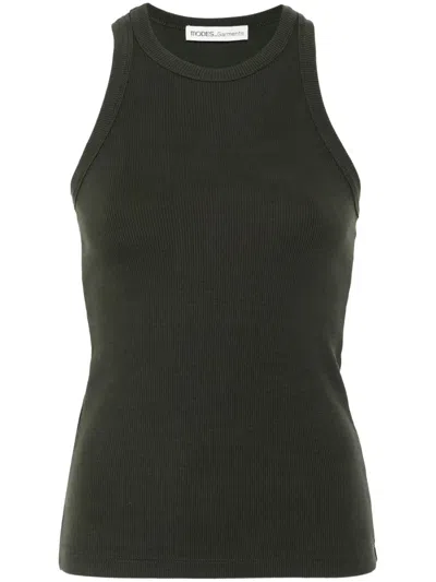 Modes Garments Ribbed Tank Top In Green