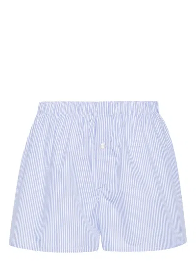 Modes Garments Striped Cotton Boxers In Blue