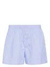 Modes Garments Striped Cotton Boxers In Blue