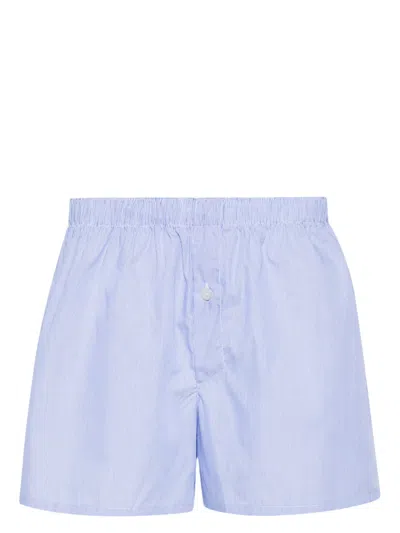 Modes Garments Striped Cotton Boxers In Blue