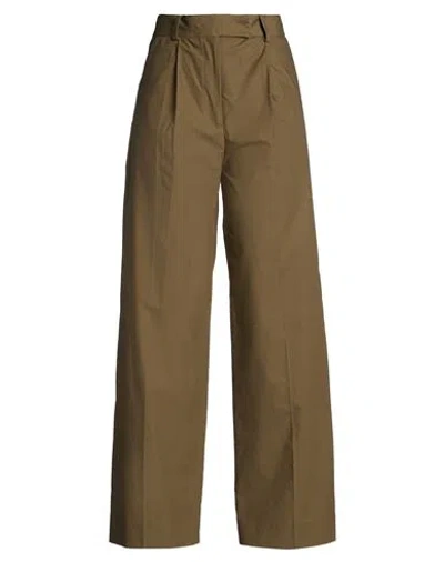 Modes Garments Woman Pants Military Green Size 2 Cotton In Brown