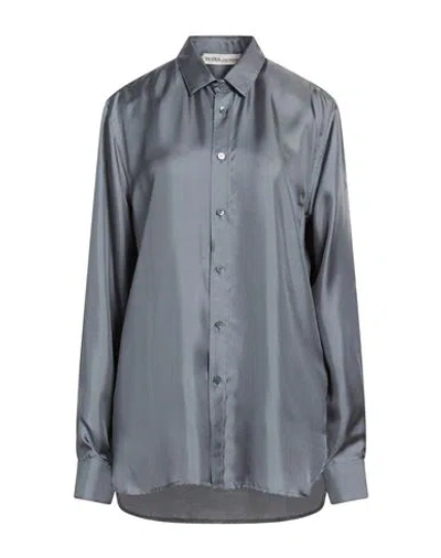 Modes Garments Woman Shirt Charcoal Size Xl Silk In Gray