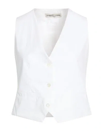 Modes Garments Woman Tailored Vest White Size 6 Cotton