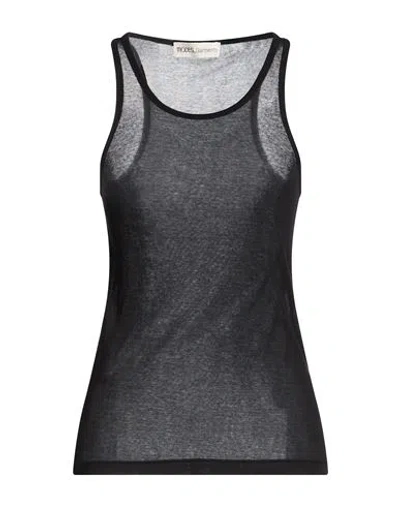 Modes Garments Woman Tank Top Black Size M Cotton