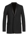 Modes Man Blazer Black Size 44 Polyester, Virgin Wool, Elastane In Multi