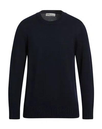 Modes Man Sweater Midnight Blue Size 46 Virgin Wool