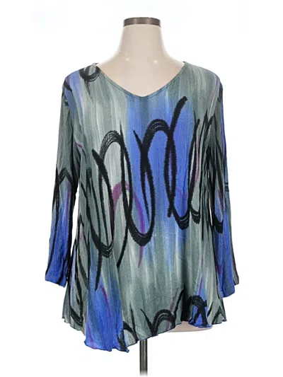Pre-owned Modesce 3/4 Sleeve Blouse In Blue