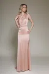 Modessa Couture M19115 Long Formal Fitted Evening Prom Dress In Pink