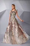 Modessa Couture M20236 Long Prom Formal A Line Dress In Multi
