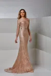 Modessa Couture M20250 Mermaid Long Formal Evening Dress In Brown