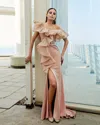 Modessa Couture M20335 Fitted Slit Mermaid Formal Prom Dress In Pink