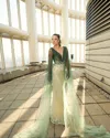 Modessa Couture M20336 Long Formal Mermaid Evening Dress In Green