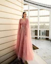 Modessa Couture M20347 Beaded Long Formal Prom Dress In Pink