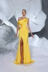 Modessa Couture M24621 Long Fitted Formal Slit Evening Prom Dress In Yellow