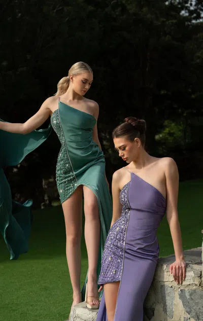 Modessa Couture M24646 Formal High Low Prom Slit Dress In Multi