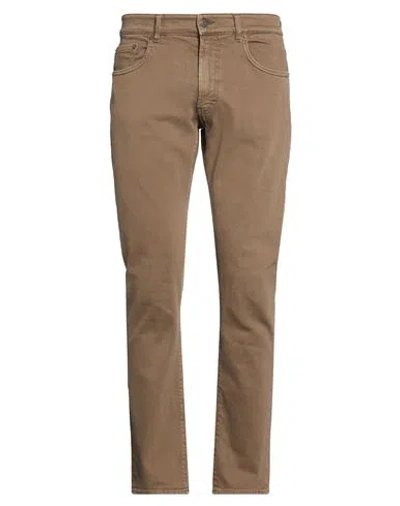 Modfitters Man Pants Dark Brown Size 34 Cotton, Elastane