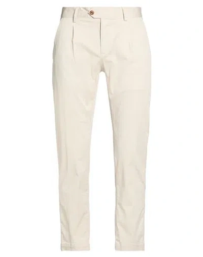 Modfitters Man Pants Ivory Size 32 Cotton, Elastane In Neutral