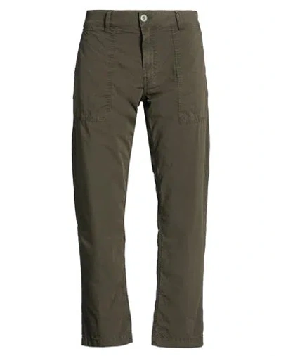 Modfitters Man Pants Military Green Size 33 Cotton, Elastane