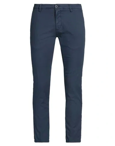 Modfitters Man Pants Navy Size 32 Cotton, Elastane In Blue
