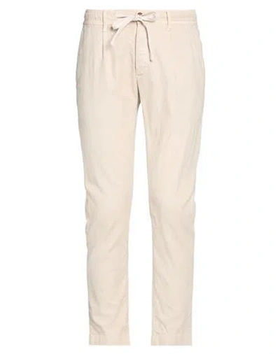Modfitters Man Pants Sand Size Xl Cotton, Linen, Elastane In White