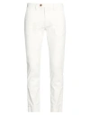 Modfitters Man Pants White Size 32 Cotton, Linen, Elastane