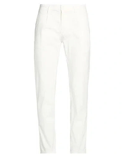 MODFITTERS MODFITTERS MAN PANTS WHITE SIZE 33 COTTON, ELASTANE