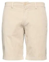 Modfitters Man Shorts & Bermuda Shorts Beige Size 33 Cotton, Elastane