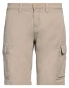 Modfitters Man Shorts & Bermuda Shorts Beige Size 34 Cotton, Elastane