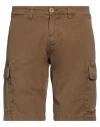 Modfitters Man Shorts & Bermuda Shorts Camel Size 34 Cotton, Elastane In Beige