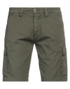 Modfitters Man Shorts & Bermuda Shorts Military Green Size 32 Cotton, Elastane