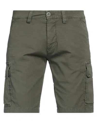 Modfitters Man Shorts & Bermuda Shorts Military Green Size 32 Cotton, Elastane In Green