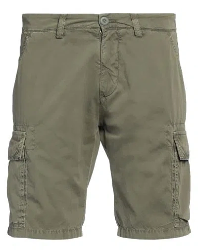 Modfitters Man Shorts & Bermuda Shorts Military Green Size 33 Cotton In Green