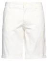 Modfitters Man Shorts & Bermuda Shorts White Size 33 Cotton, Elastane