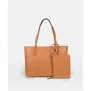 Modher Elba Structured Tote In Vegetable-tanned Leather In Brown
