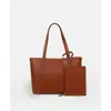 Modher Elba Structured Tote In Vegetable-tanned Leather In Brown