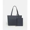 Modher Elba Structured Tote In Vegetable-tanned Leather In Gray