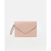 Modher Envelope Clutch In Vegetable Tanned Calfskin And Suede Leather In Pink