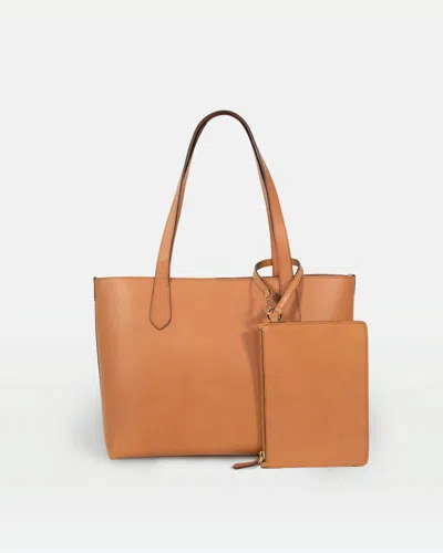 Modher Women's Elba Medium Structured Tote Bag In Natural Tan In Brown