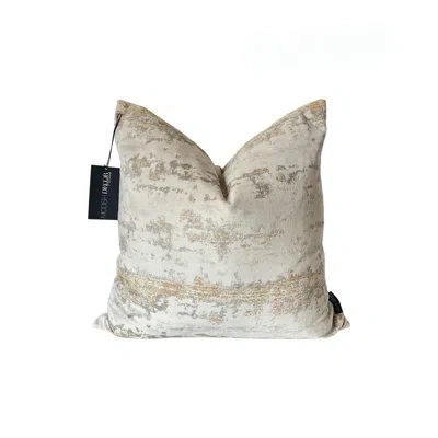 Modish Decor Pillows Abstract Velvet Cover In Ivory