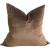 Modish Decor Pillows Mocha Velvet Pillow Cover In Mocha