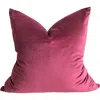 Modish Decor Pillows Velvet Accent Pillow Cover In Plum Rose