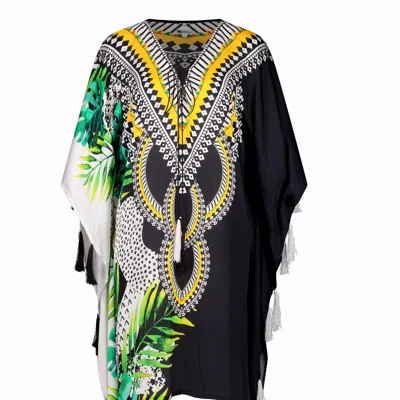 Modistas Women's Black / White Yin N Yang Kaftan In Black/white