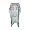 Modistas Women's Blue Dream Catcher Mini Aqua Kaftan In Blue