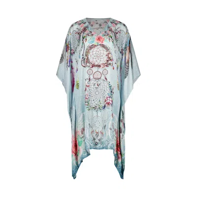 Modistas Women's Blue Dream Catcher Mini Aqua Kaftan