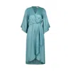 Modistas Women's Green Protea Teal Dress In Green